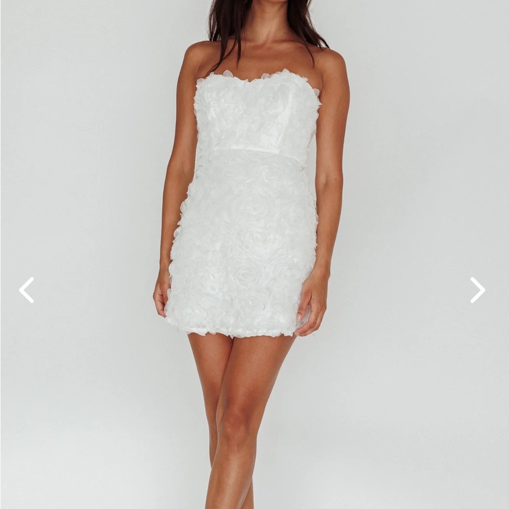 White mini dress